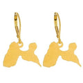 Boucles d'oreilles pour femme doré - Guadeloupe