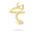 Bague femme réglable serpent zirconiums sertis