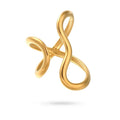 Bague acier inoxydable doré ouverte
