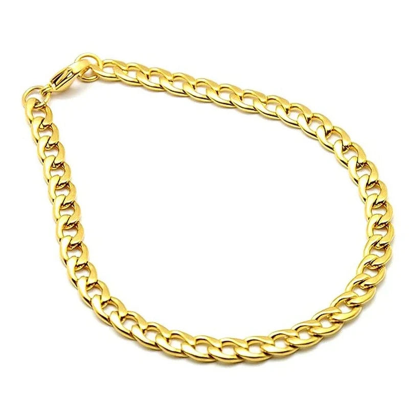 Bracelet acier inoxydable mailles gourmettes