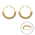 Boucles d'oreilles femme en acier inoxydable Créoles mailles