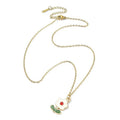 Chaîne collier acier inoxydable fleur blanche